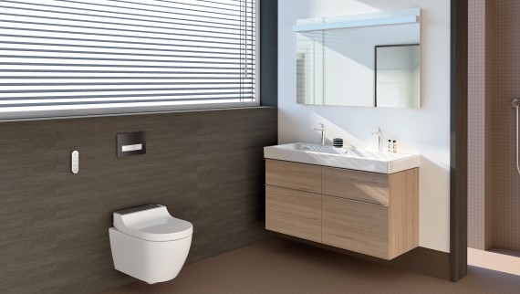 Geberit AquaClean Tuma shower toilet in the bathroom