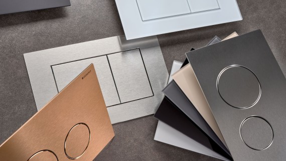 Actuator plates in the Sigma40 series (© Geberit) Actuator plates in the Sigma40 series (© Geberit)