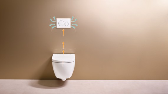 Odour extraction with Geberit DuoFresh for fresh air in the bathroom