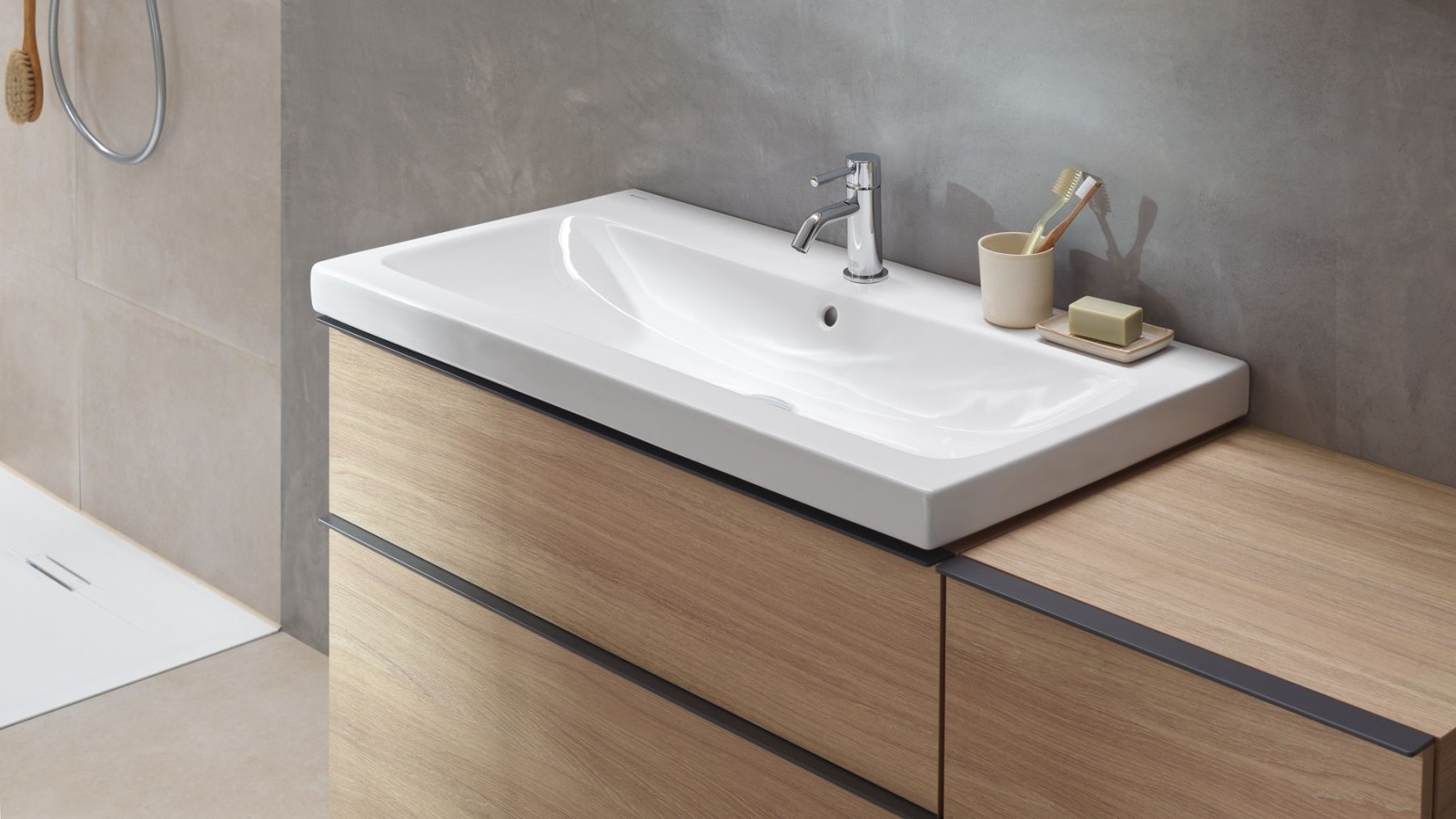 Washplace from the Geberit iCon bathroom series (© Geberit)