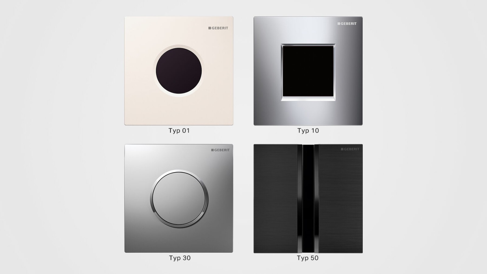 Overview of Geberit cover plates