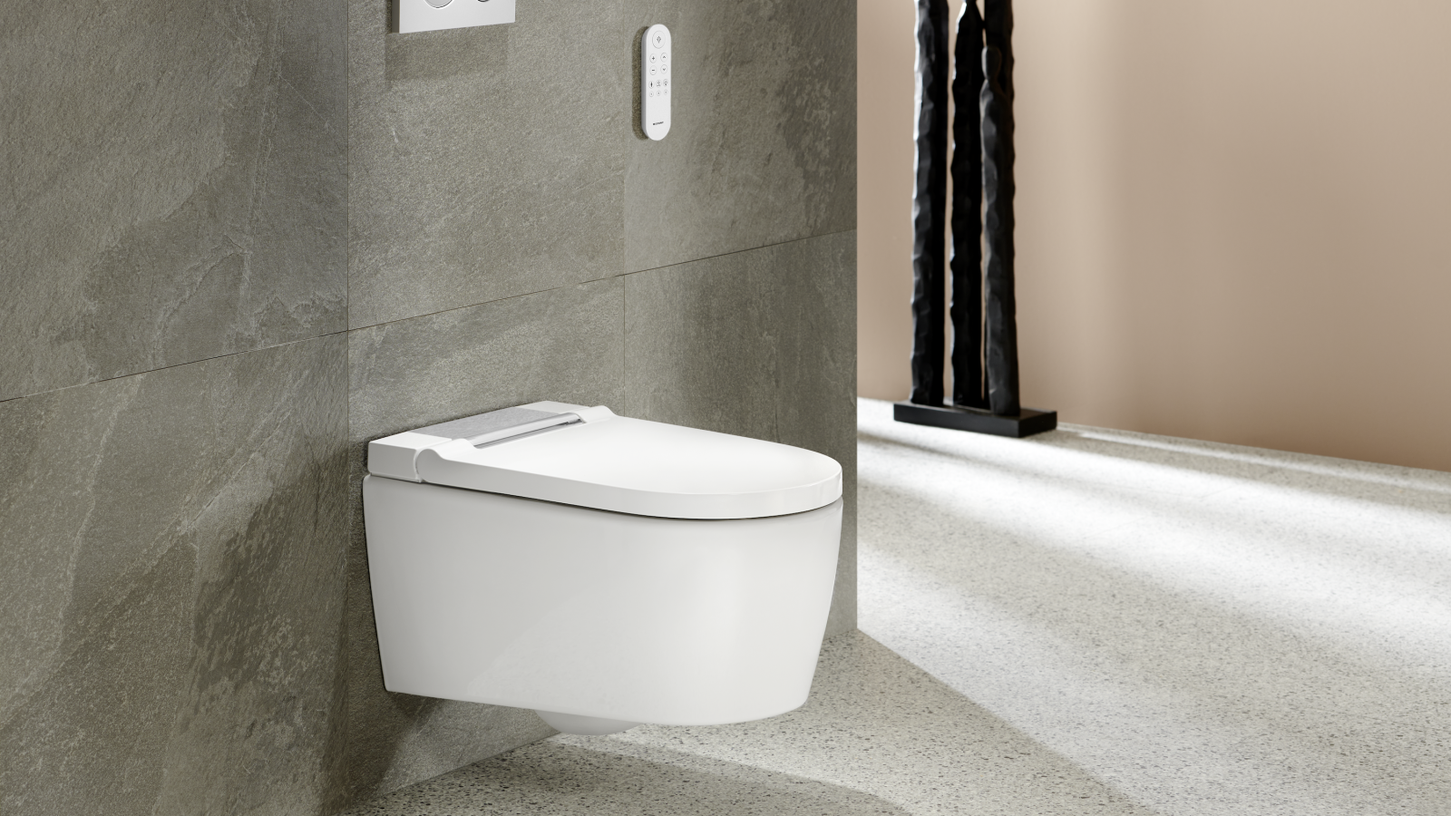 Geberit AquaClean Sela in white with Sigma20 remote control