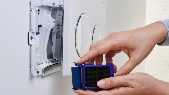 Geberit actuator plate with DuoFresh Geberit actuator plate with DuoFresh