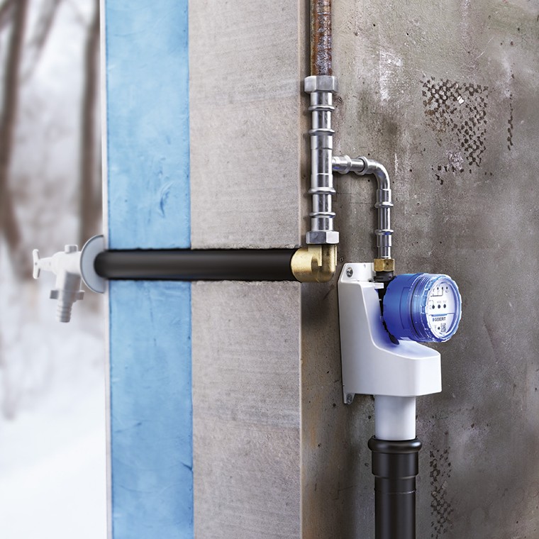 Application example for the Geberit sanitary flush Rapid: temporary dead-end pipes due to seasonal use of installation Application example for the Geberit sanitary flush Rapid: temporary dead-end pipes due to seasonal use of installation