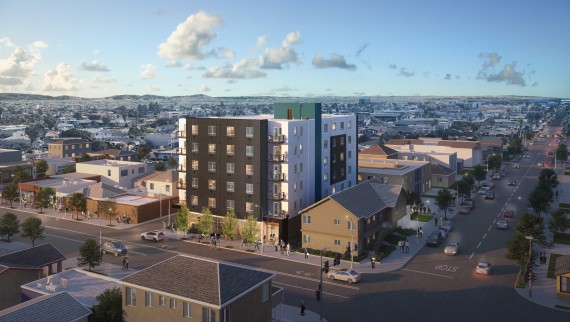 Visualisation of a prefabricated building project in the USA. (© Geberit) Visualisation of a prefabricated building project in the USA. (© Geberit)