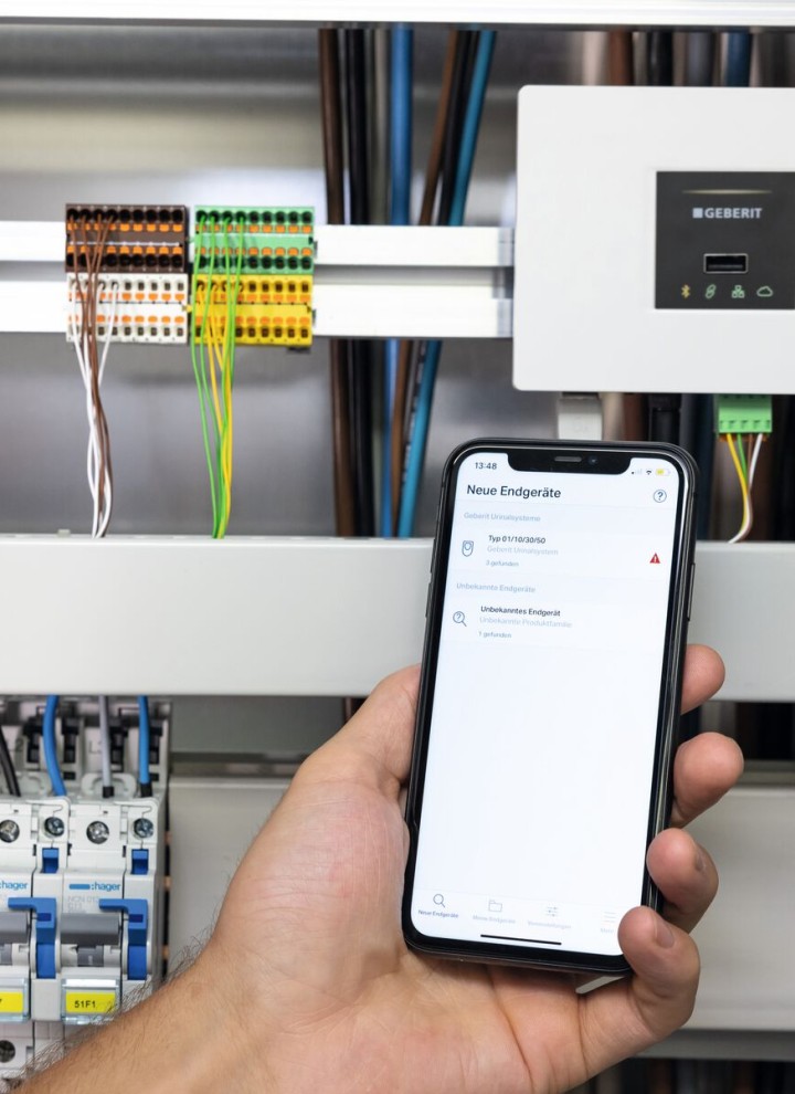 Central Access to the end devices at the Geberit Gateway