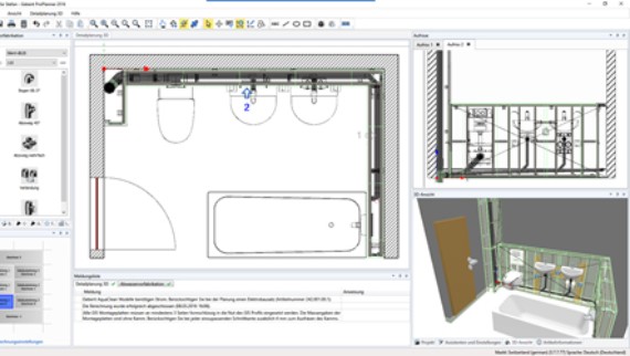 Waste water prefabrication in Geberit ProPlanner