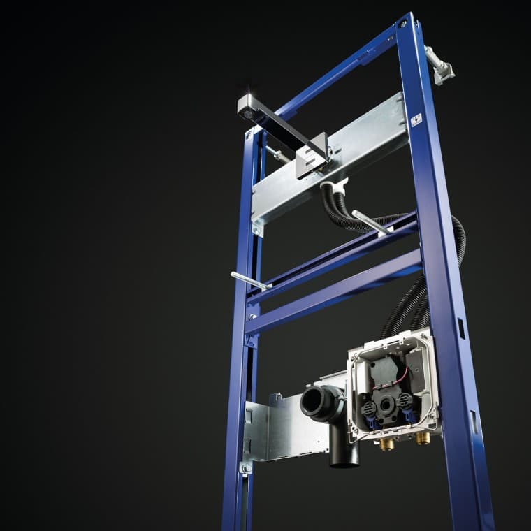 Tap system with Duofix installation element and Geberit Brenta wall tap Tap system with Duofix installation element and Geberit Brenta wall tap