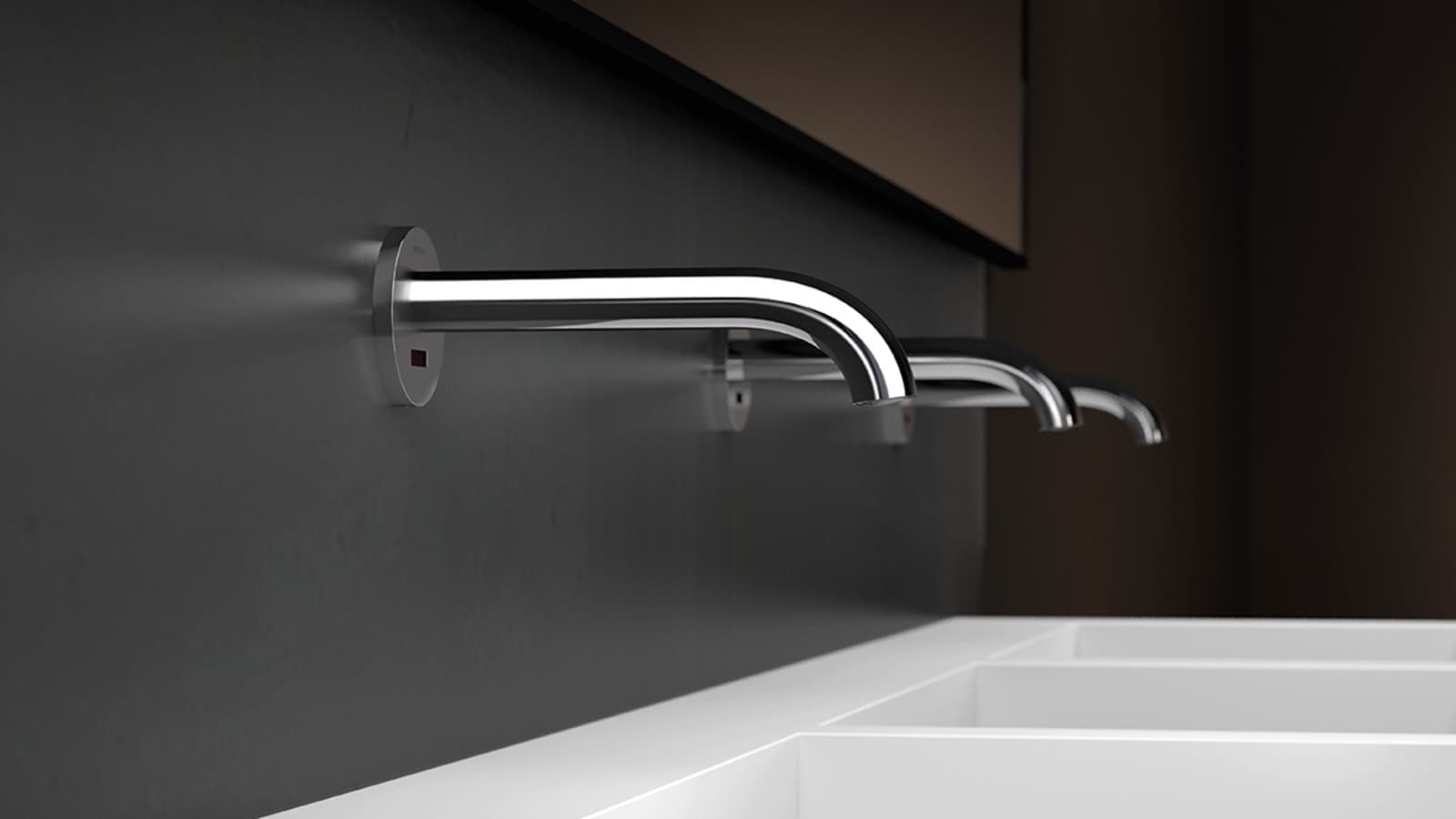 Geberit Piave wall-mounted taps in bathrooms or public facilities Geberit Piave wall-mounted taps in bathrooms or public facilities