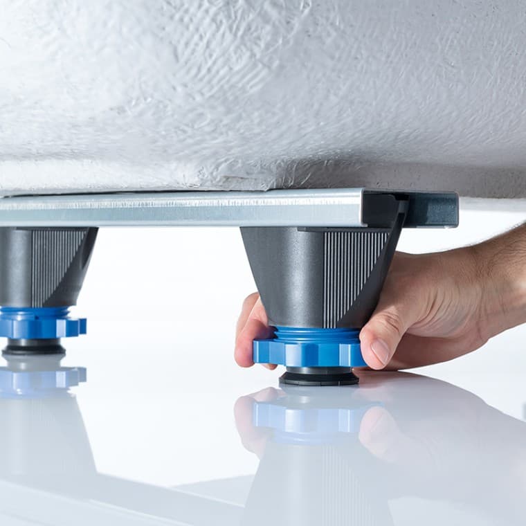 Height-adjustable by turning Height-adjustable by turning