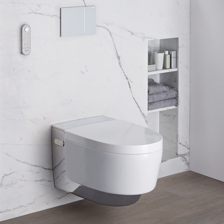 Barrier-free bathroom with Geberit AquaClean Mera Barrier-free bathroom with Geberit AquaClean Mera