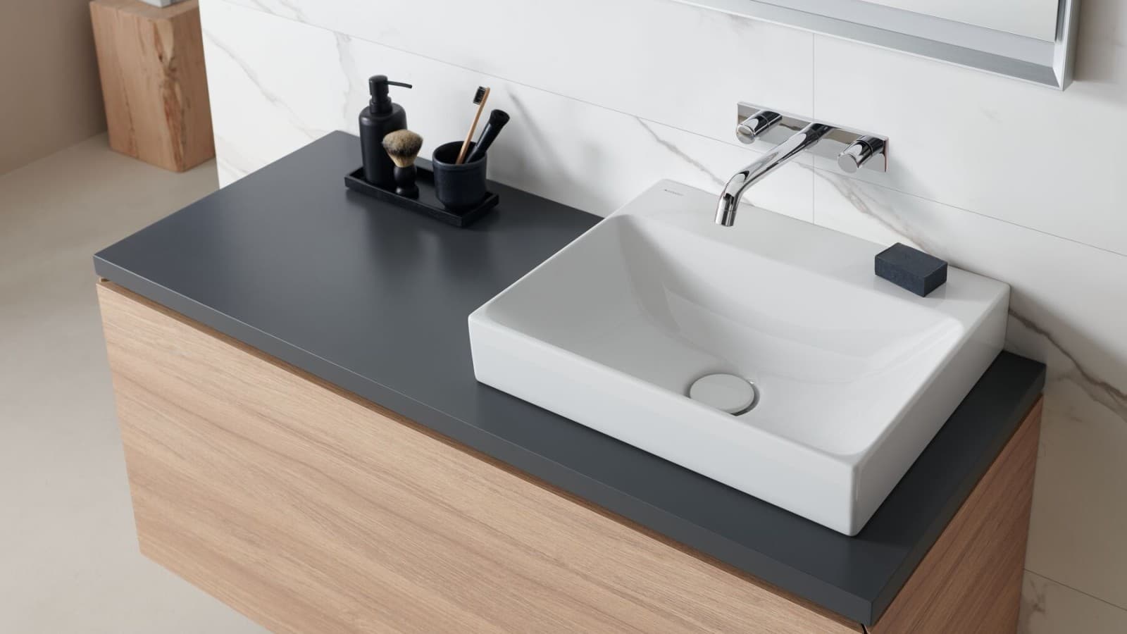 Geberit ONE lay-on washbasin with cabinet Geberit ONE lay-on washbasin with cabinet