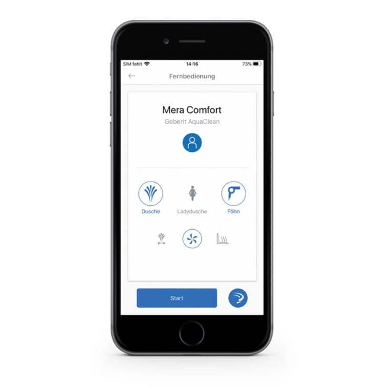 Geberit Home App for shower toilet operation Geberit Home App for shower toilet operation